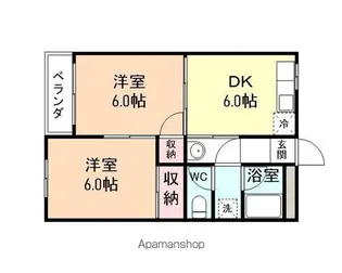 コーポ都【402号室】の間取り