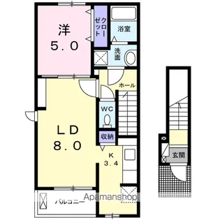 パーク アクシスA【2階】の間取り