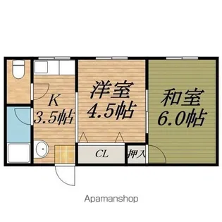 泉マンション(市之町東)【302号室】の間取り