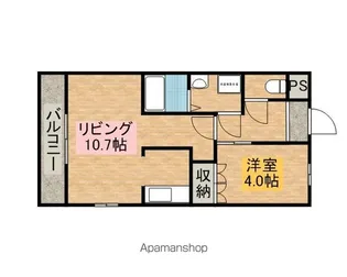 プレイス・メゾン【102号室】の間取り