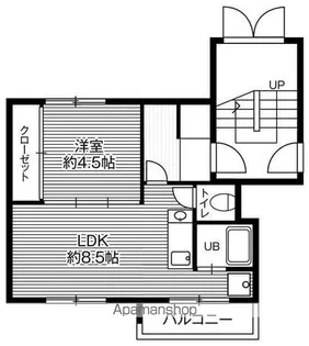 ビレッジハウス福住4号棟【4階】の間取り