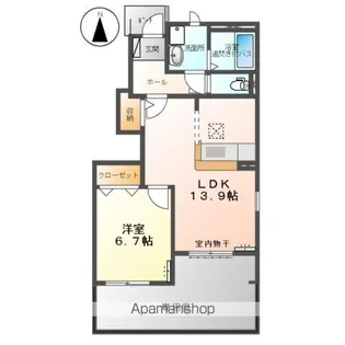 クレアK【101号室】の間取り