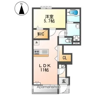 堺市美原区南余部新築アパート【1階】の間取り