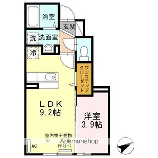 リバーサイドヴィラフェリシア【1階】の間取り