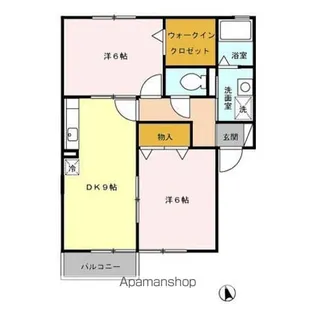 ウィルコート B【1階】の間取り