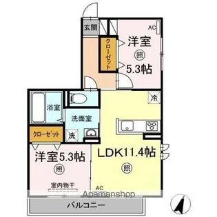 パルティール【3階】の間取り