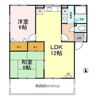 ウィステリア中吉田 A棟【1階】の間取り