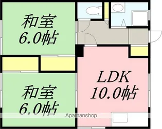 長橋コーポC棟【22号室】の間取り