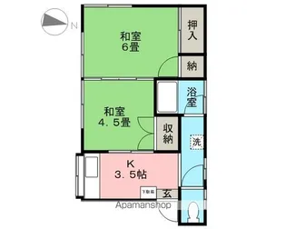 グリーンコーポ【202号室】の間取り