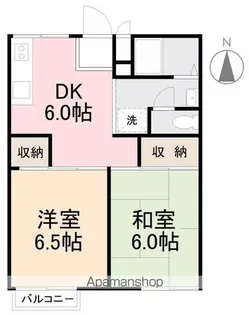 フラワーハイツ屋島D【2階】の間取り