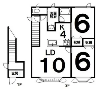 メゾンダイトⅡ【西号室】の間取り