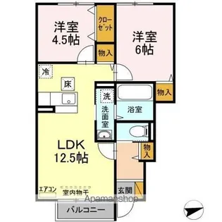 コンフォール・ウィット【1階】の間取り