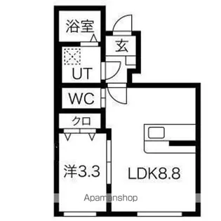 1LDKの間取り画像