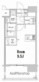 エンクレストベイ天神EAST【8階】の間取り
