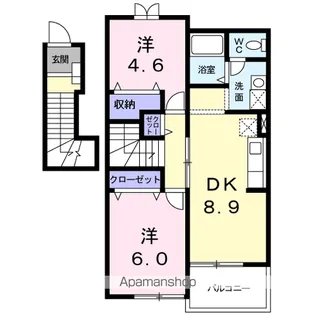 ベルハイツ【2階】の間取り