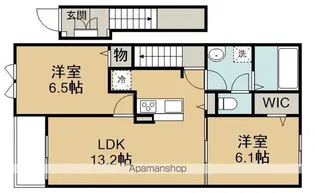 オークランド シャルマンB【2階】の間取り