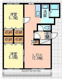 プロージェ【B202号室】の間取り