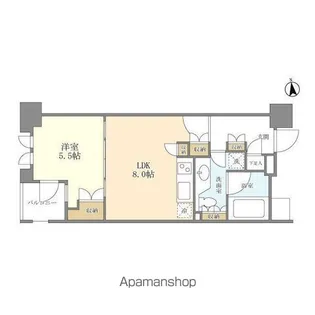 シティハウス東京新橋【6階】の間取り