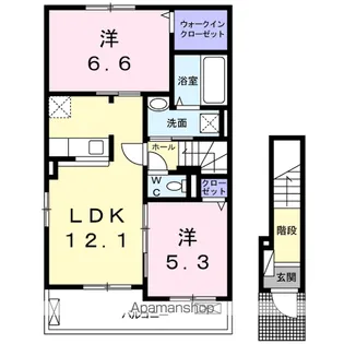 シャトル A【2階】の間取り