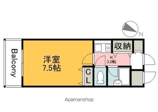 ステューディオせせらぎ【204号室】の間取り