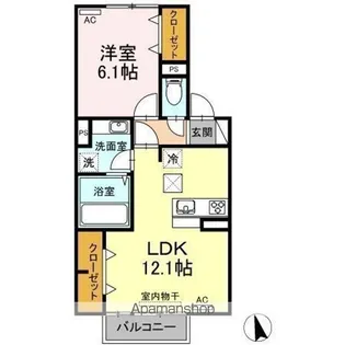 ローマンカモミール【105号室】の間取り