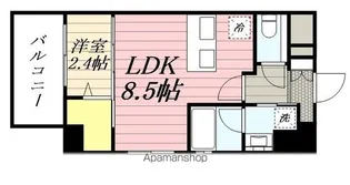 ヴィラージュ県庁前参番館【6階】の間取り