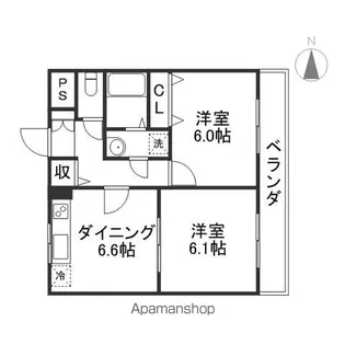 カームライフ【306号室】の間取り