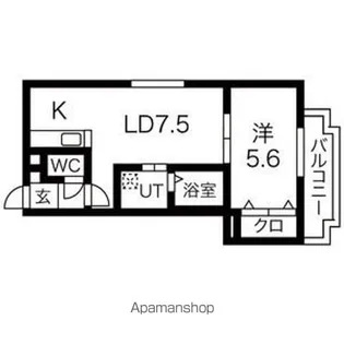 GLASS MARE西町(グラスマーレニシマチ)【4階】の間取り