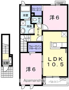 プリムローズ Ⅰ【2階】の間取り