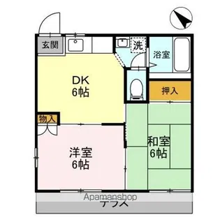 ジュネス前島【1階】の間取り