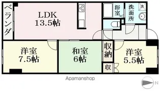 NATURAL HOUSE EIMI F棟【201号室】の間取り