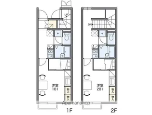 レオパレスF56【103号室】の間取り