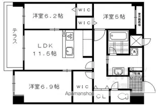グラン・アミール御池【404号室】の間取り