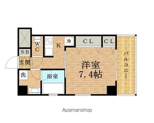 DOLCE VITA I【412号室】の間取り