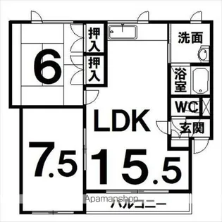 エスパレンス157【B号室】の間取り