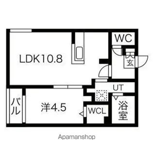 サリーレ新札幌B棟【402号室】の間取り