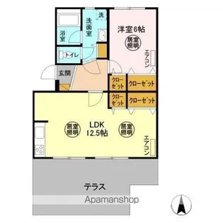 ディアコート【1階】の間取り