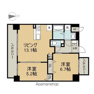 コンフォート城西【10階】の間取り