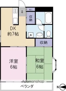 サンライズ春日【4階】の間取り