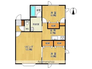 コーポスマイル18A【101号室】の間取り