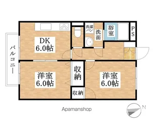 サープラスTAKAYA【201号室】の間取り