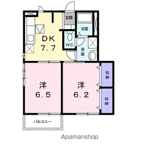 シプリエールA【1階】の間取り