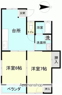 小野アパート【202号室】の間取り