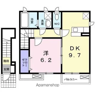 メゾン・ドゥ・ソレイユ【203号室】の間取り