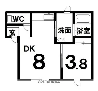 イースト1・5【103号室】の間取り