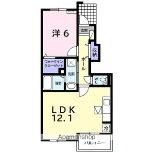ラ・メール【1階】の間取り