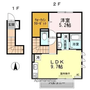 ヴァン・テ・アン【2階】の間取り