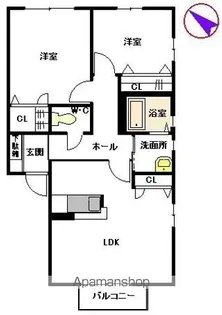 サンクレール C棟【202号室】の間取り