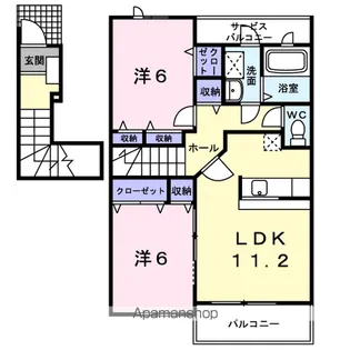 サンリット神川B【2階】の間取り