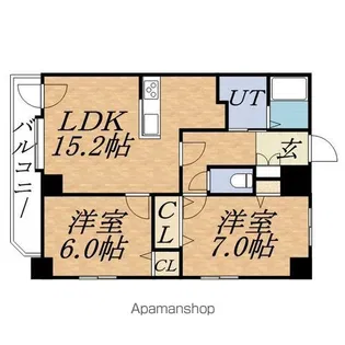 インペリアル山鼻【8階】の間取り